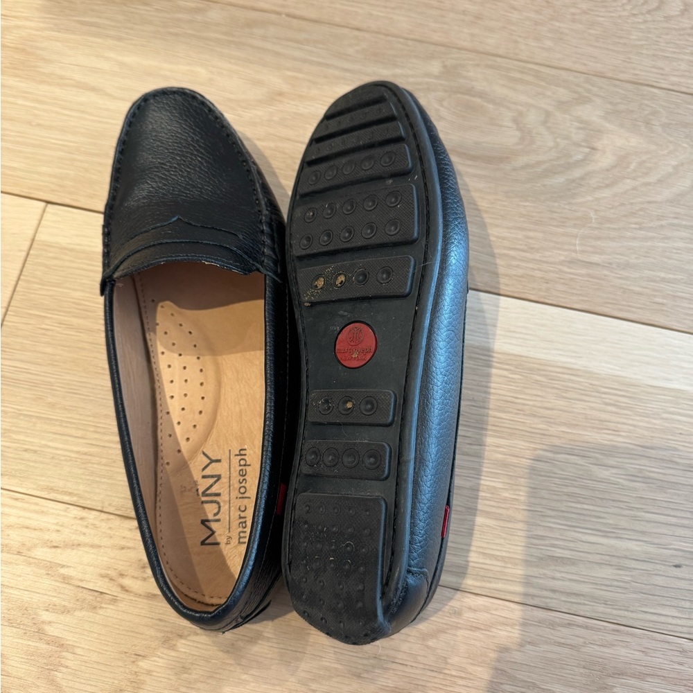 Marc Joseph Black Leather Men's Loafers